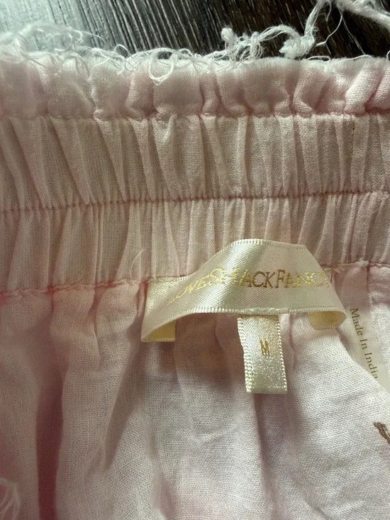 LoveShackFancy Pale Pink Tiered Eyelet Skirt - Picture 2 of 3